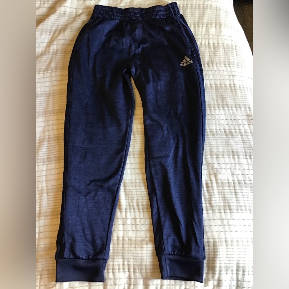 Adidas navy joggers boys size medium